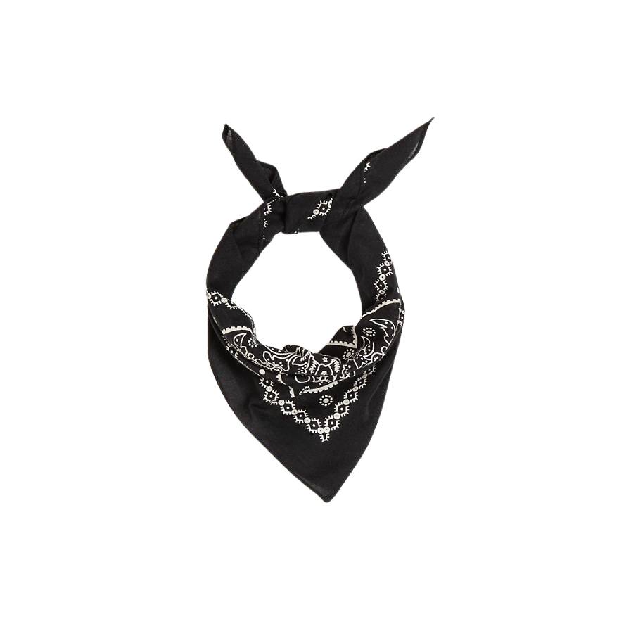 Classic Black Cotton Bandana